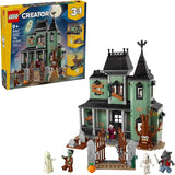LEGO Creator 3 in 1 Haunted Mansion Building Toy for Kids Halloween Building Blocks Learning Toy for Girls Boys Ages 9 Build a Haunted House Train or Ship Gift for Birthdays 31167