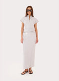 Light Grey Cotton Maxi Sweat Skirt