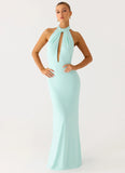 Mougleta Backless Maxi Dress Aqua