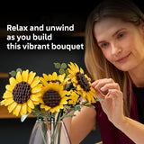 LEGO Botanicals Sunflower Bouquet Building Set for Adults Ages 18 Gift for Birthdays Artificial Flowers for Home Office Bedroom or Desk Decor 11502