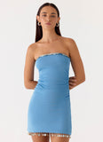 Rhiellie Strapless Mini Dress Blue