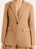 Camel Single Breasted Tailored Blazer