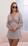 Cutout Dress in Grey