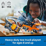 LEGO City Heavy Duty Recovery Tow Truck with Crane Building Toy Dump Tow Truck Toys for Boys Girls Ages 8 Pretend Play Set for Kids Gift Idea for Birthdays Holidays 60467