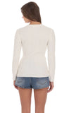 Knit Asymmetrical Cardigan in Ivory