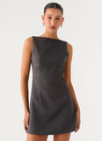 Lulita Mini Dress Charcoal Grey