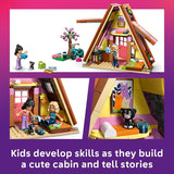 LEGO Friends Nature Glamping Cabin 42682 Building Toys for Girls Boys Ages 6 Dollhouse Cabin W 2 Minidolls for Pretend Play 295 pieces Gift For Birthdays