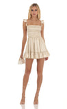 Fit and Flare Dress in Champagne