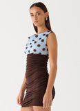 Times Two Mini Dress Chocolate Dot