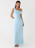 Palm Royal Maxi Dress Ice Blue