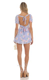 Floral Fit and Flare Dress in Purple