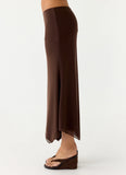 Kerrie Hanky Midi Skirt Chocolate