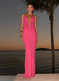 Pure Heart Cowl Maxi Dress Fuchsia