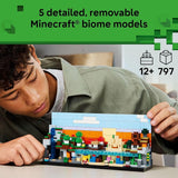 LEGO Minecraft Mini Biomes Building Pretend Play Toy for Boys Girls Video Game Playset Toy Figures for Preteens Ages 12 W 2 Minifigures 3 Microfigures Gift Idea for Birthdays 21589