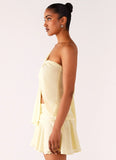 Delight Me Asymmetrical Top Yellow