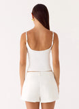 Asher Suiting Shorts White
