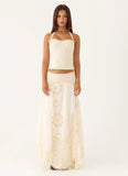 Cheryl Bustier Halter Top Ivory