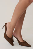 Bao Mesh Pointed Heel Chocolate