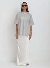 Grey Soleil Embroidered T Shirt