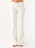 Weiss Low Rise Suiting Pants White