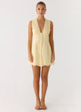 Burning Bright Mini Dress Butter Yellow
