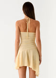 Spiced Sunset Mini Dress Baby Yellow