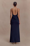 Roisin Slinky Maxi Dress Navy