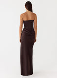Champagne Skies Maxi Dress Chocolate