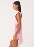 Cerina High Neck Mini Dress Pink