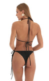 Sequin O Ring Monokini in Black