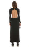 Cutout Open Back Dress in Black