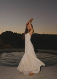 Fabienne Spliced Cotton Maxi Dress Ivory