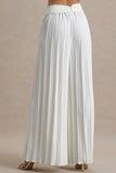 Eclipse Cream Pleated Wide Leg Trousers