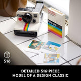 LEGO Ideas Polaroid OneStep SX 70 Building Set for Adults Vintage Polaroid Model DIY Craft Kit Ages 18 Gift for Birthdays 21345