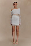 Luxie Lace Knit Mini Dress Ivory