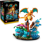 LEGO Pokémon Venusaur Charizard and Blastoise Building Set for Adults Ages 18 Collectible Pokémon Figures Gift Idea for Men Women 72153