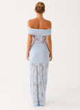 Gracie Twist Maxi Dress Blue
