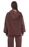 Fleece Lucy Hoodie in Brown