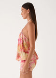 Solarae Mini Dress Botanic Cheetah