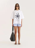 White Soleil Graphic Oversized T Shirt