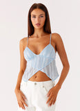 Glynne Frill Top Baby Blue