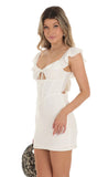 Crepe Corset Dress in White