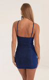 Knit Underwire Bodycon Dress in Blue