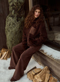 Chocolate Pocket Detail Zip Fleece Jacket