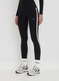 Black 4th Branded Contrast Piping Legging