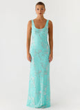 Silvana Maxi Dress Aqua