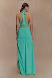 Jonna Chiffon And Mesh Maxi Dress Lagoon