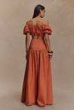 Autumn Maxi Skirt Burnt Orange