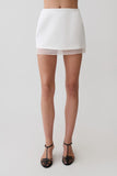 Frankie Satin Mini Skirt White