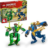 LEGO NINJAGO Jays Dragon Mech Fight Building Toy Pretend Play Set for Boys Girls Ages 4 Includes 2 Minifigures Gifts for Birthdays 71853